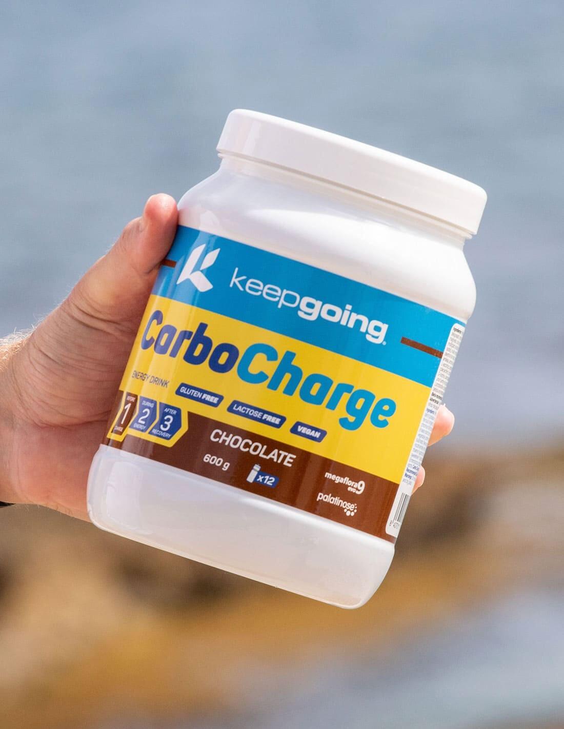 Bebida energética en polvo “Energy Carbo Charge” Sabor chocolate 600g 4/5