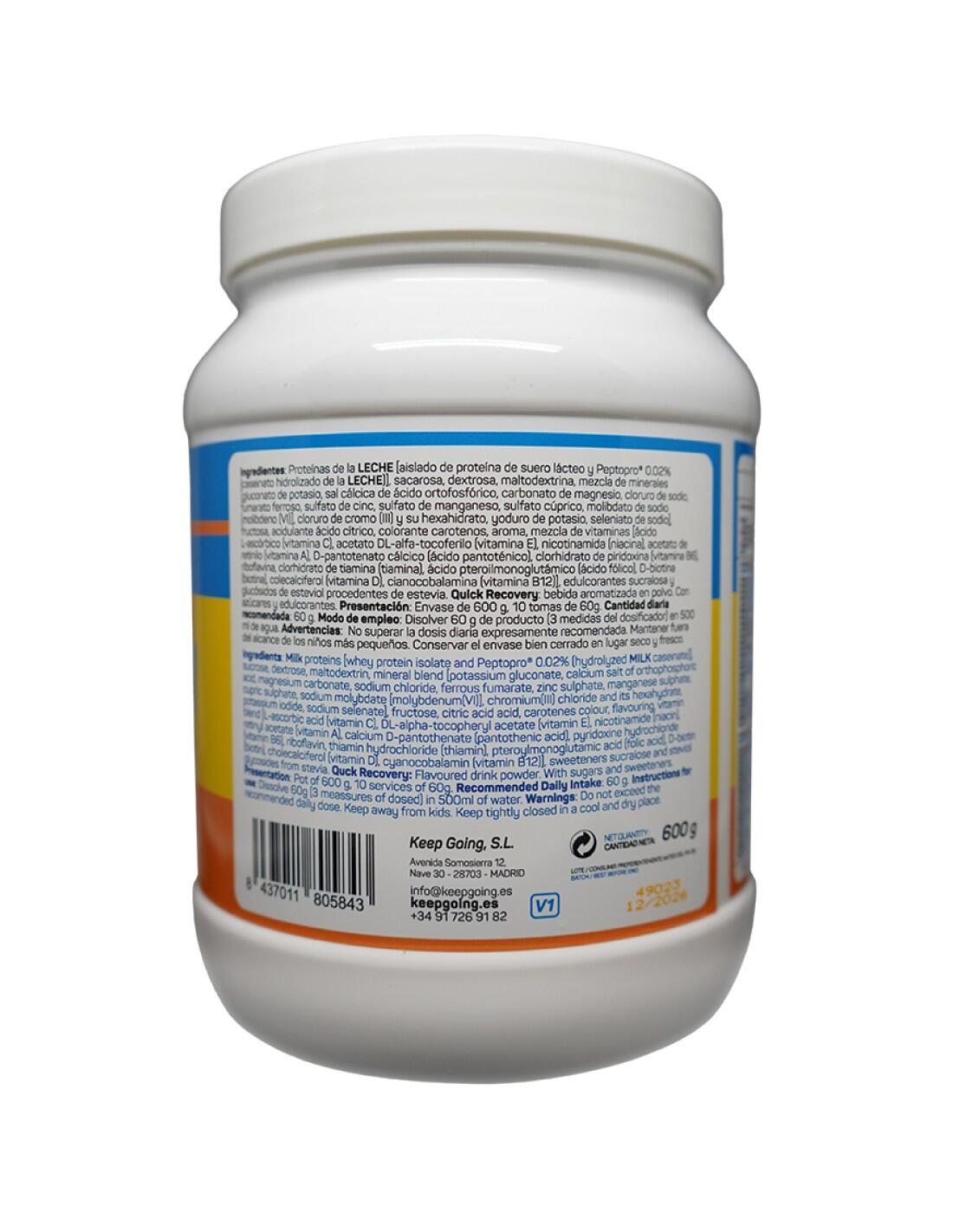 Bebida Recuperadora en Polvo "Quick Recovery" Sabor Mango 600 g 2/5
