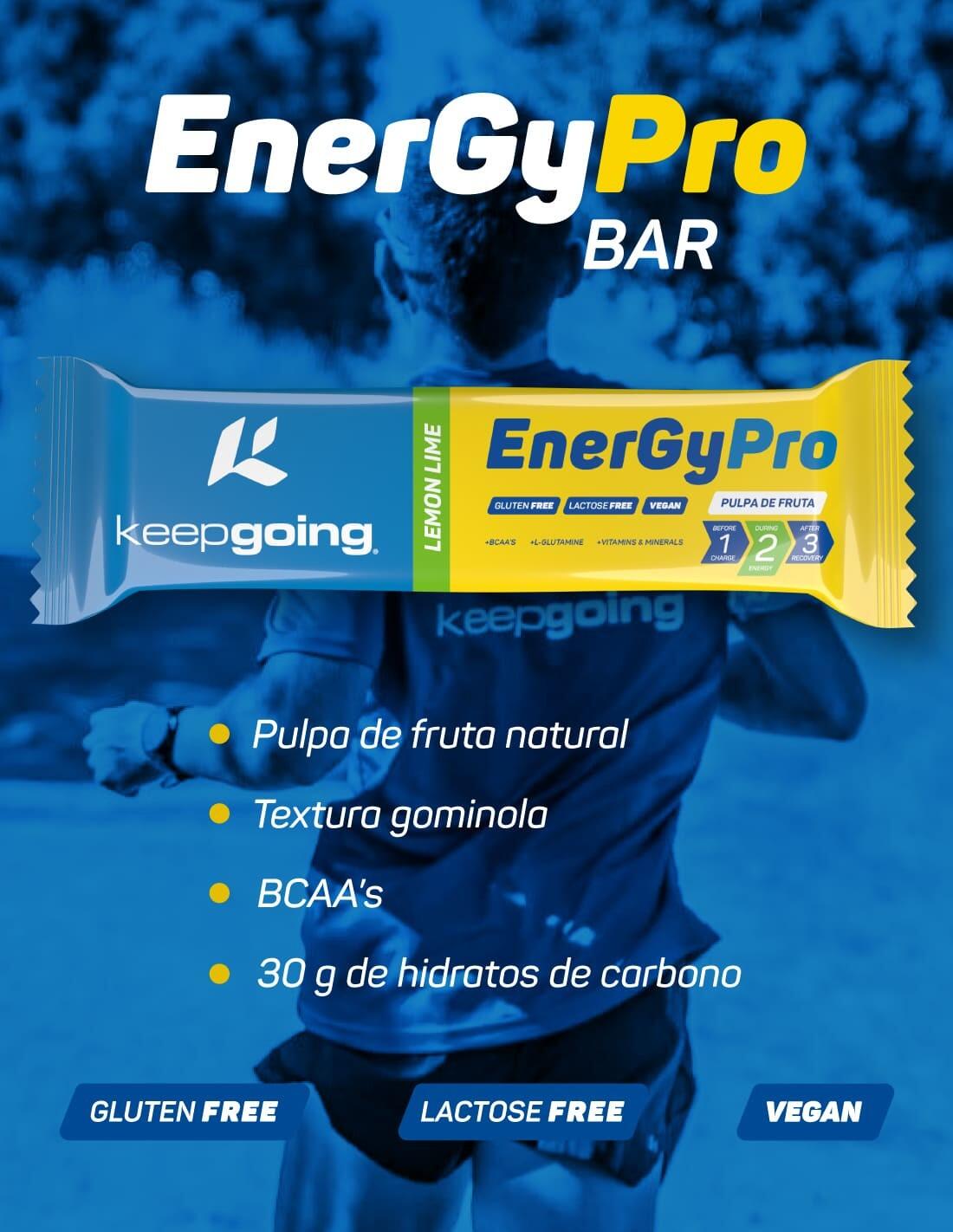 Barritas Energéticas Naturales Energía Pro "EnergyPro Bar"  de Limón 24x40g 6/7