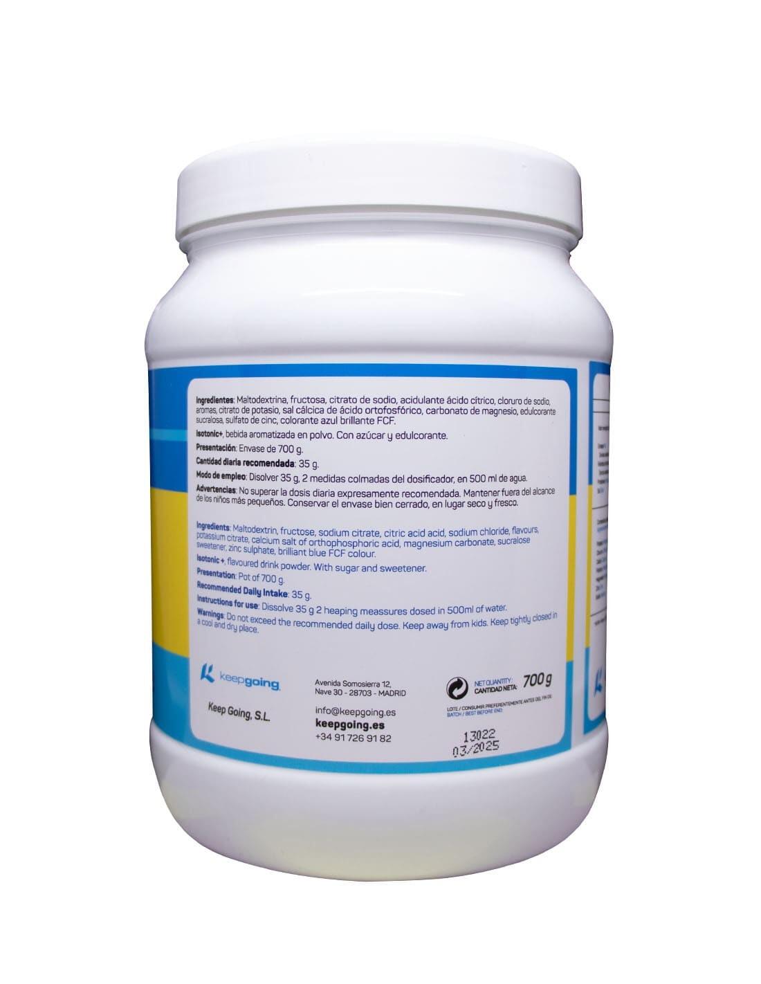 Bebida Isotónica en Polvo "Isotonic +" Sabor Fresh Blue 700 g 2/6