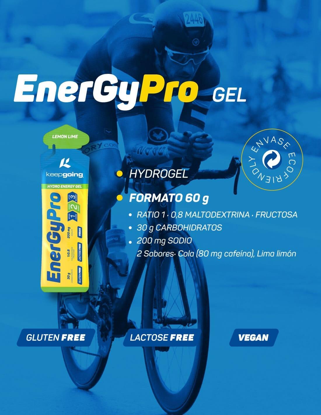 Gel Energético Energía Pro "EnergyPro Gel" Sabor Limón 24 uds x 60g 6/7