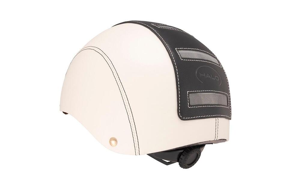 Kask Halo Kremowy i Lukrecjowy z tylnym światłem