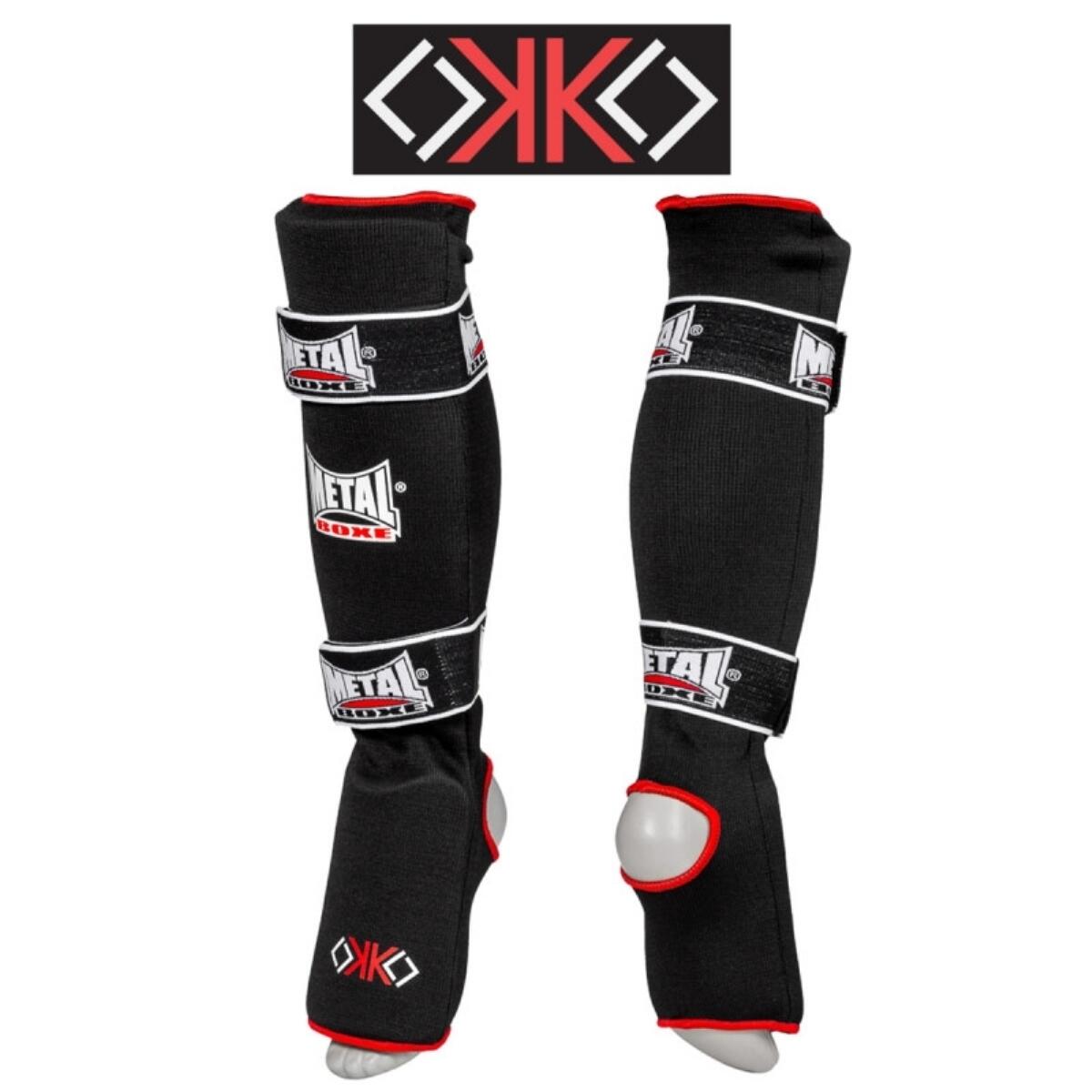 Metal Boxe - Protége Tibia Et Pieds Okko Metal Boxe - Protège-tibia - Noir|rouge - 36 Xs - Decathlon