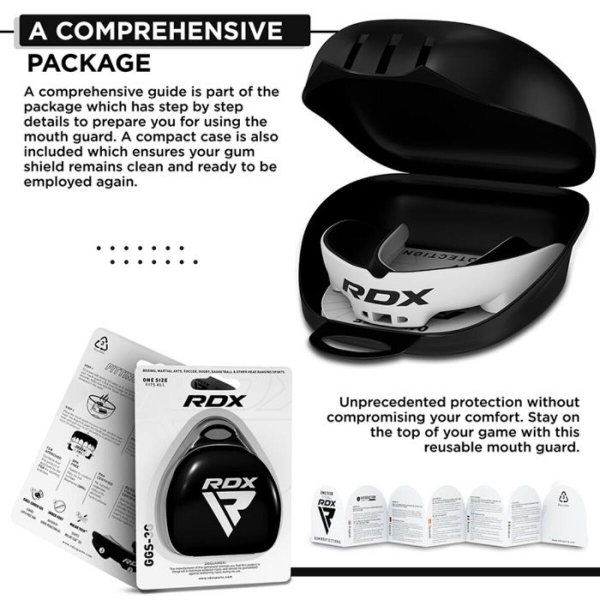 Zahnschutz Junior unter 12 Jahren RDX – Weiss und Schwarz 6/6