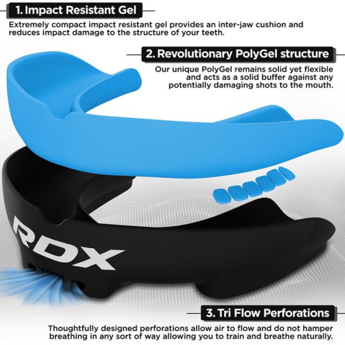 Protège-dents Adulte RDX – Noir et Bleu 5/6