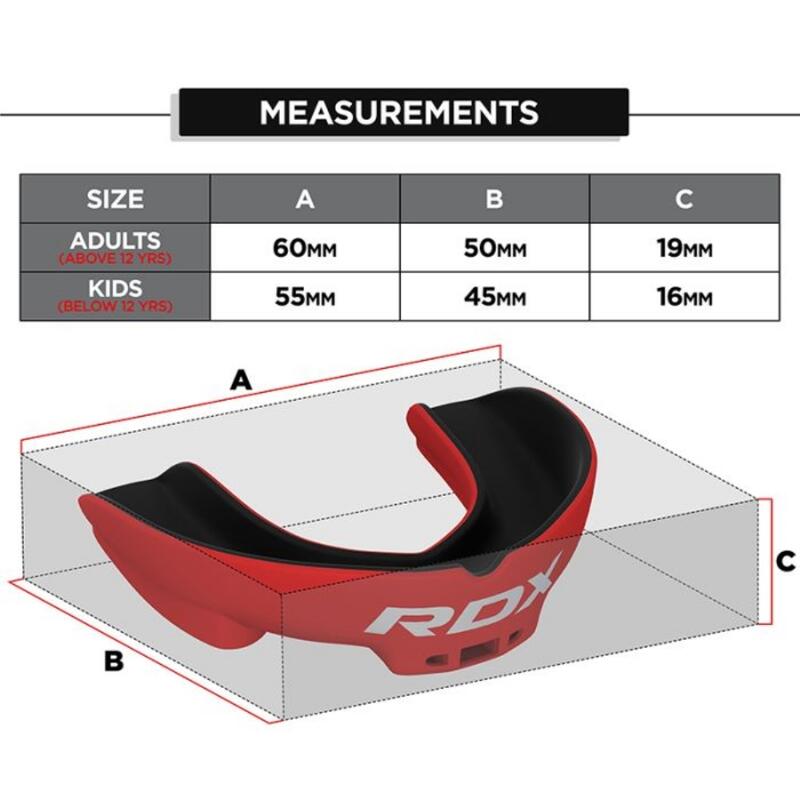 Protecție pentru gură RDX W3 Junior Roșu/Negru