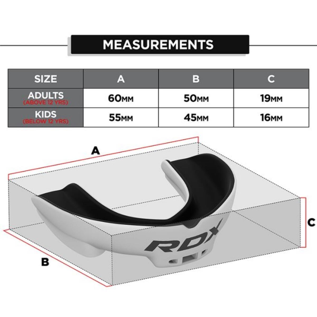 Protège-dents Adulte RDX – Blanc et Noir 5/7
