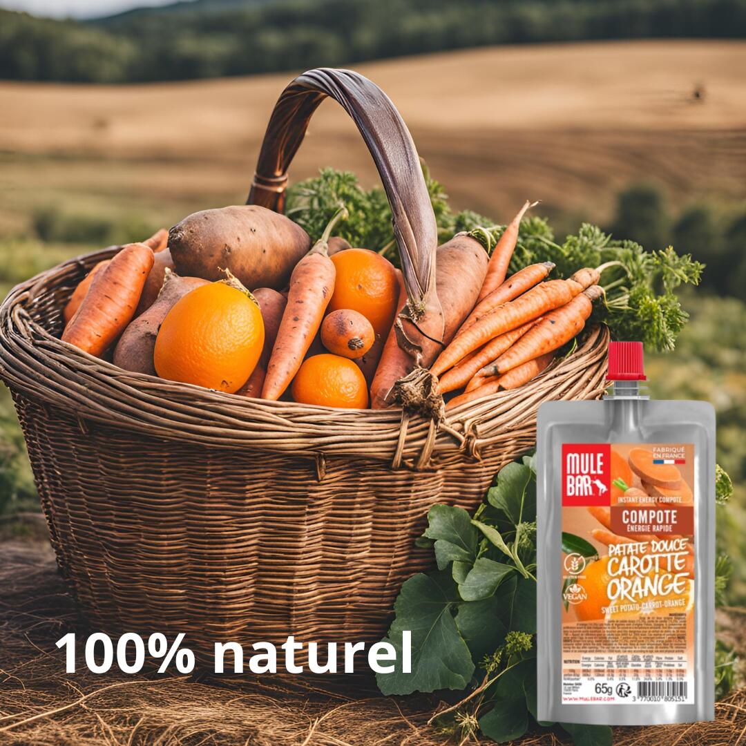 Compote énergétique - vegan - no gluten - 65g - Patate douce - Carotte - Orange 5/5
