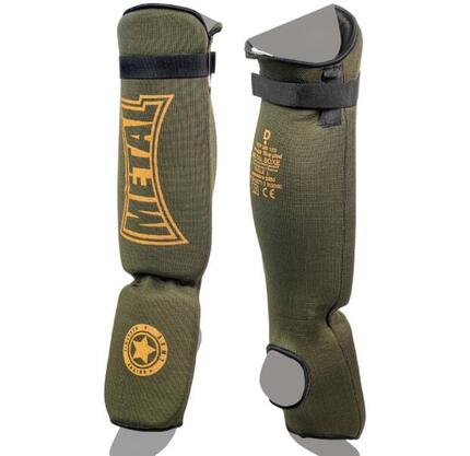 Metal Boxe Protège-Tibia Et Pied Coton Elast. Military Tl