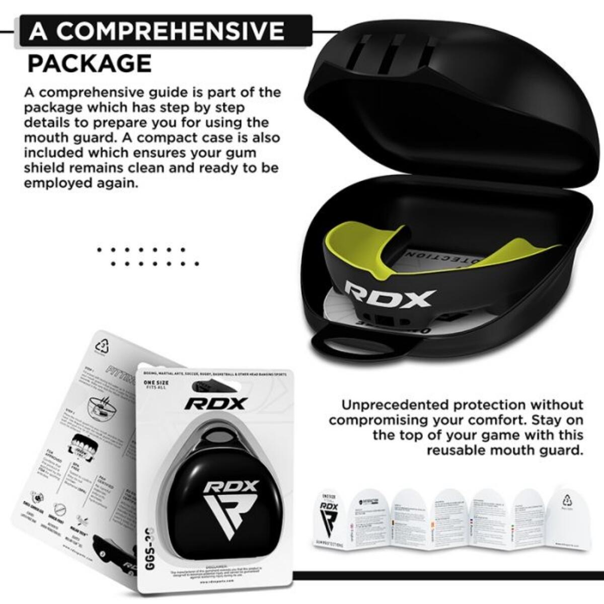 Protège-dents Junior moins de 12 ans RDX – Noir et Jaune 6/6