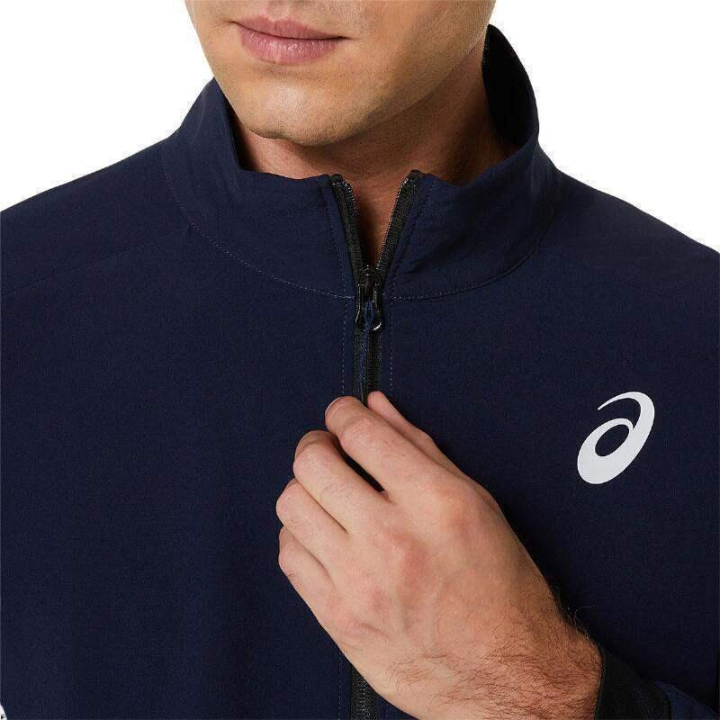 Veste de match Asics bleu nuit XL tricot extensible padel 3/5