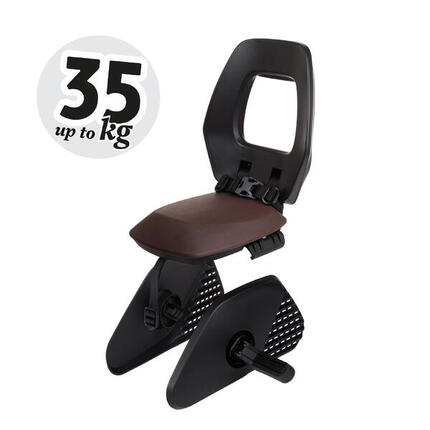 Siège Junior Vélo Arrière Porta-Bagages One Junior 35kg Marron Foncé/Noir