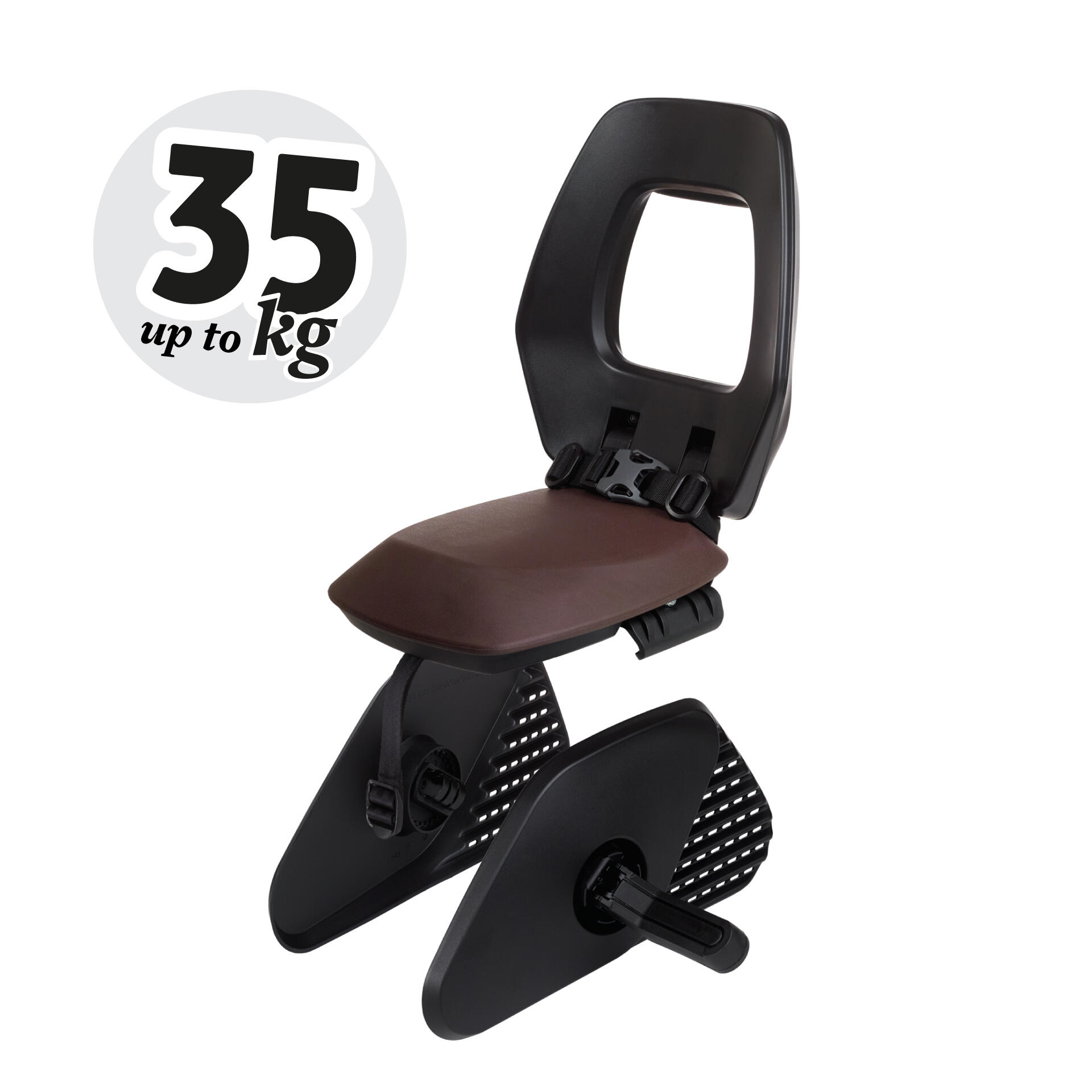 Bobike - Siège Junior Vélo Arrière Porta-bagages One Junior 35kg Marron Foncé/noir - Siège Vélo Enfant - Marron - Taille Unique - Decathlon