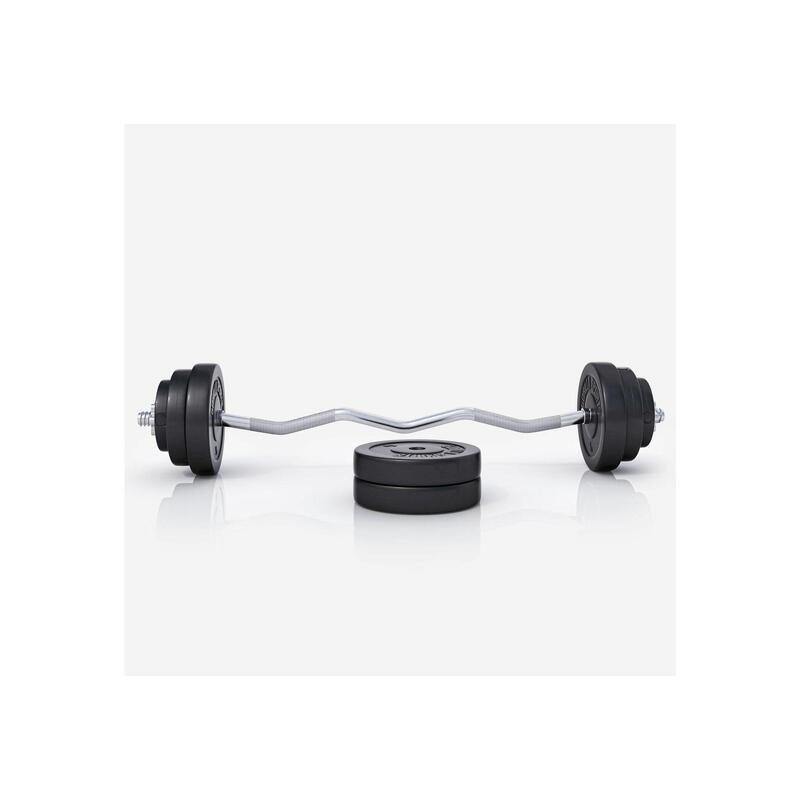 Kit Haltères + Barre Curl + Disques 35KG 3