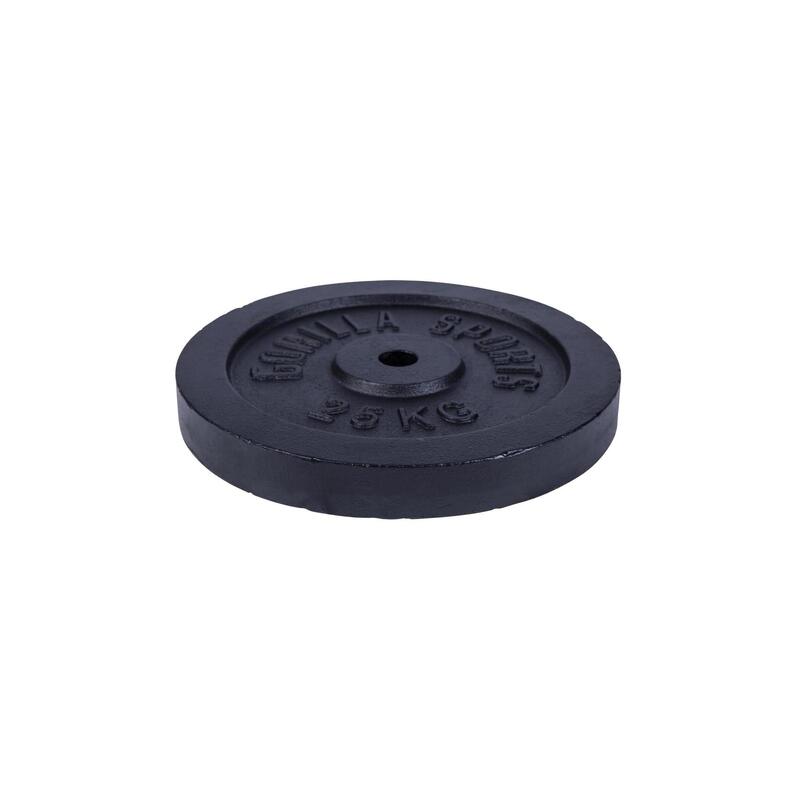 GORILLA SPORTS Hantelscheibe Guss Schwarz 1,25-30 KG