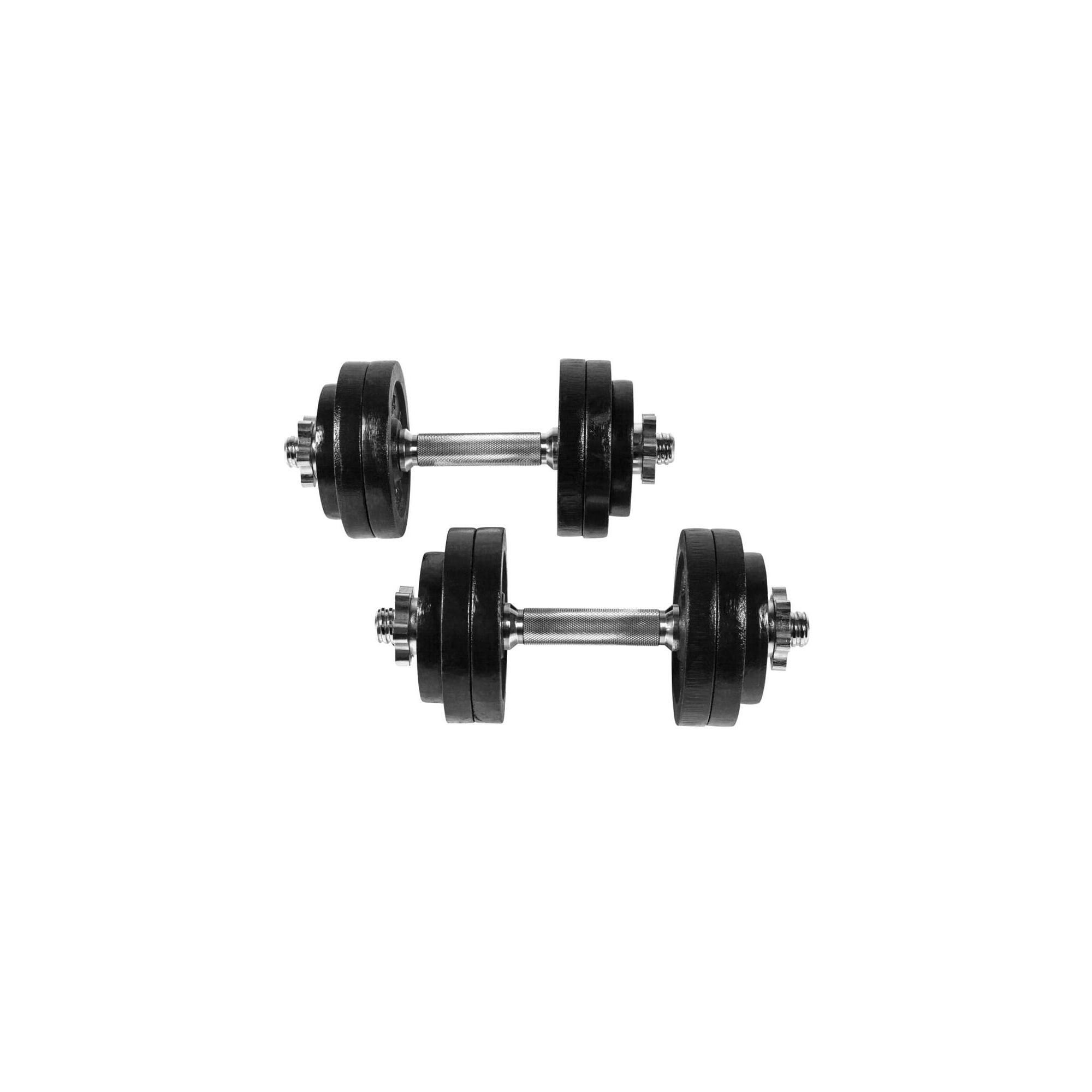 Haltères Réglables RE:SPORT - Lot De 2 Haltères Avec Poids (15, 20, 30, 40 Kg) - Pour Musculation à La Maison - 2