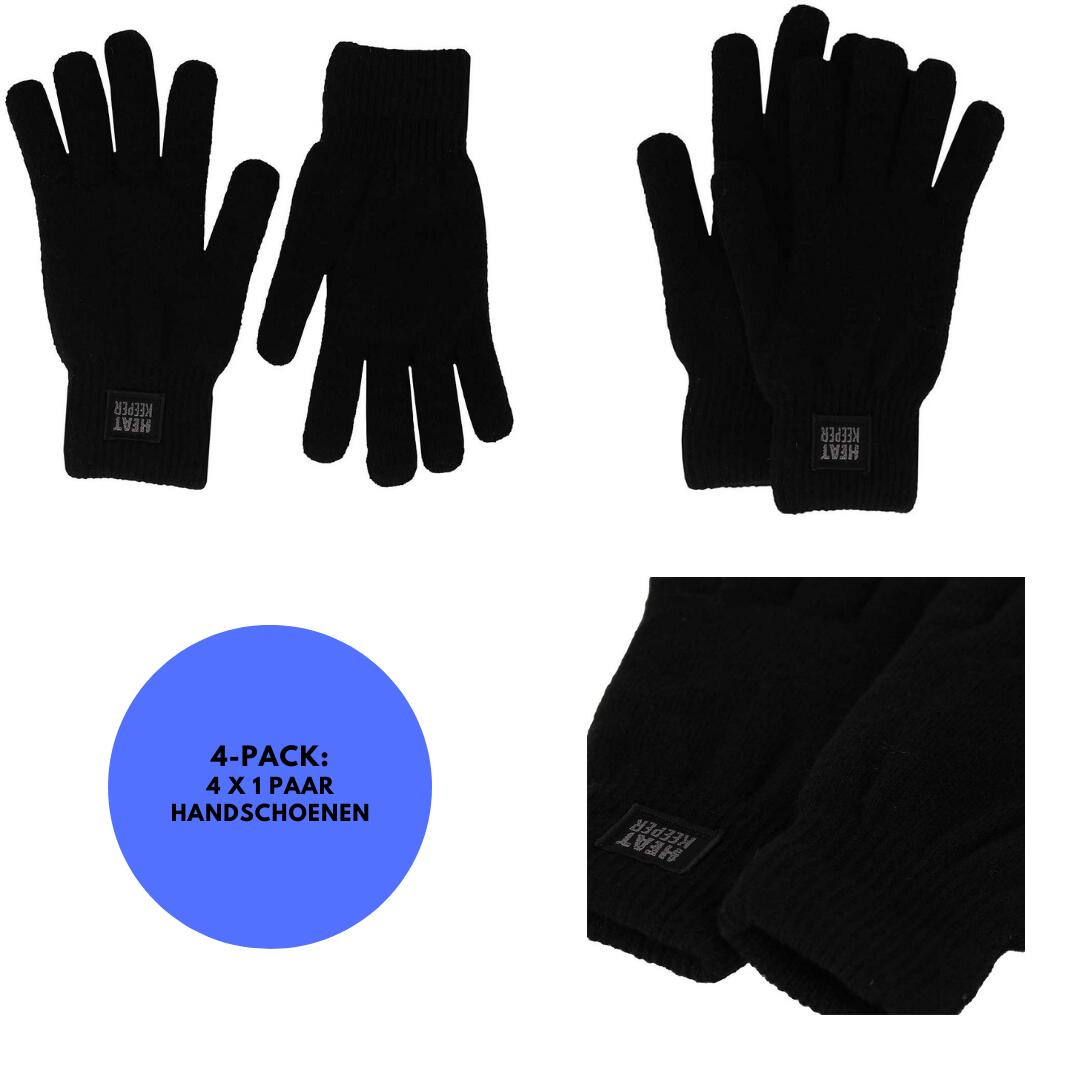 Heat Keeper - Gants Thermiques - Femme - Noir - 4 Paires - Gants - Noir - Decathlon