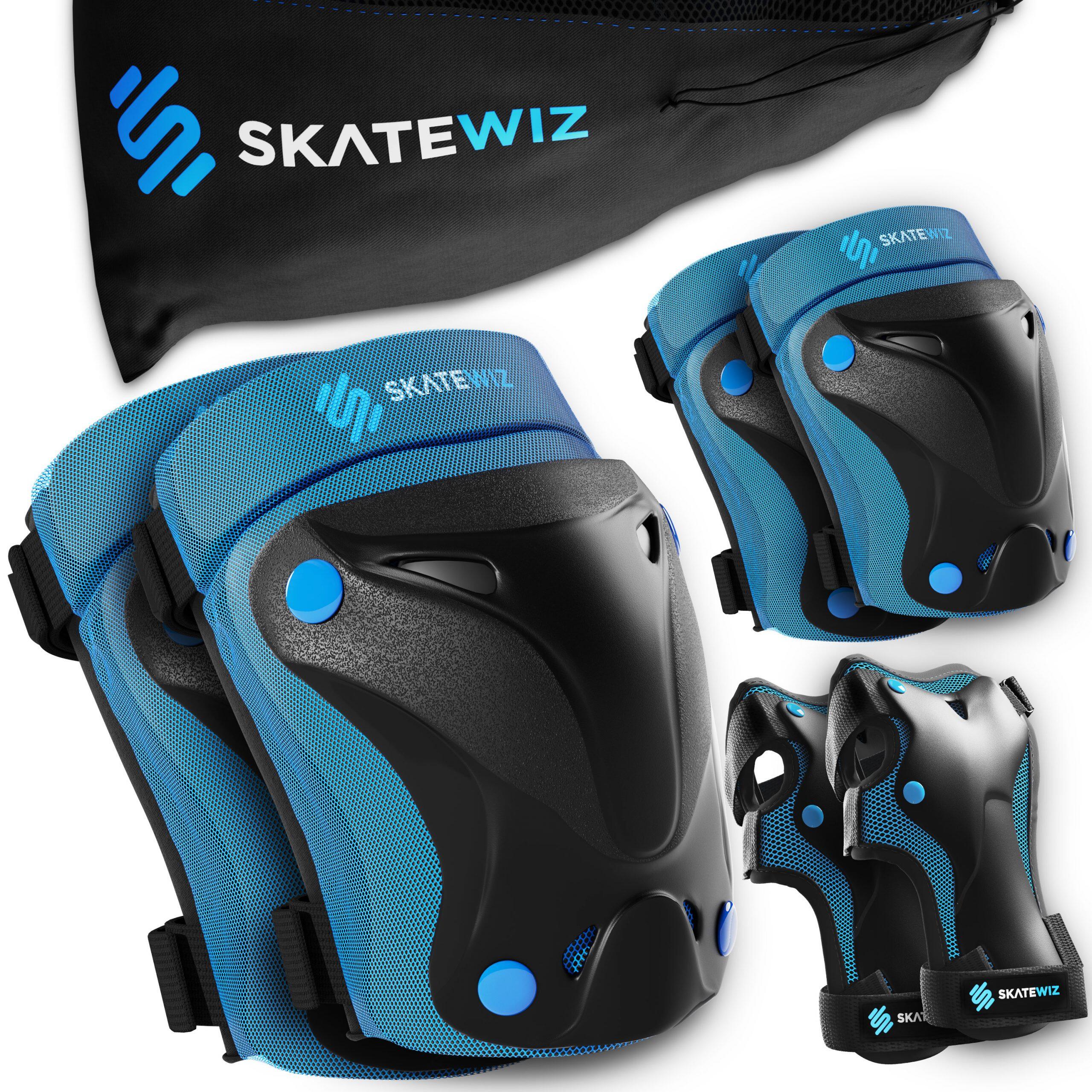 SKATEWIZ Protektoren-Set 3-er Set Inline Skating Skateboard Kinder Schoner Set Schützer
