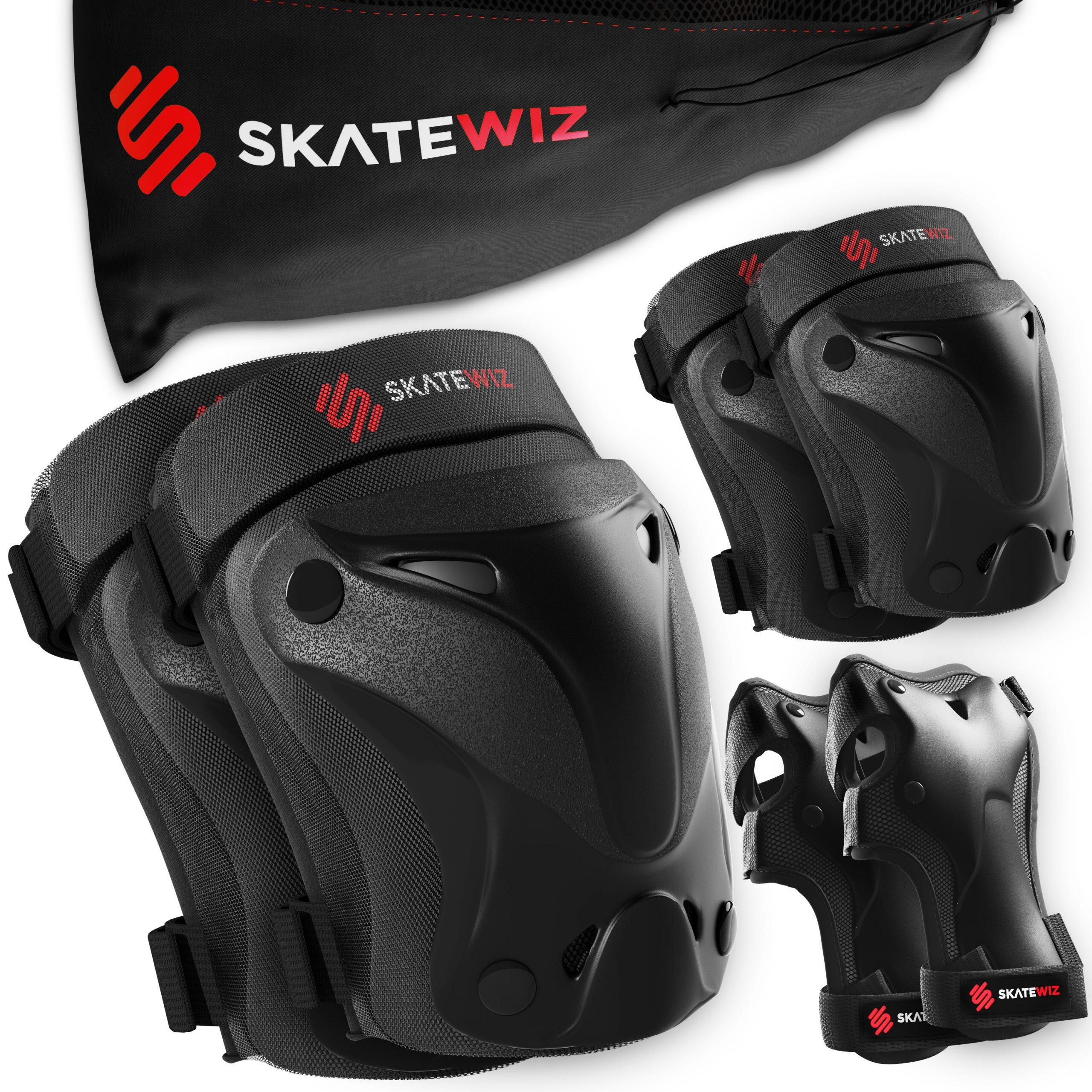 SKATEWIZ Protektoren-Set 3-er Set Inline Skating Skateboard Kinder Schoner Set Schützer
