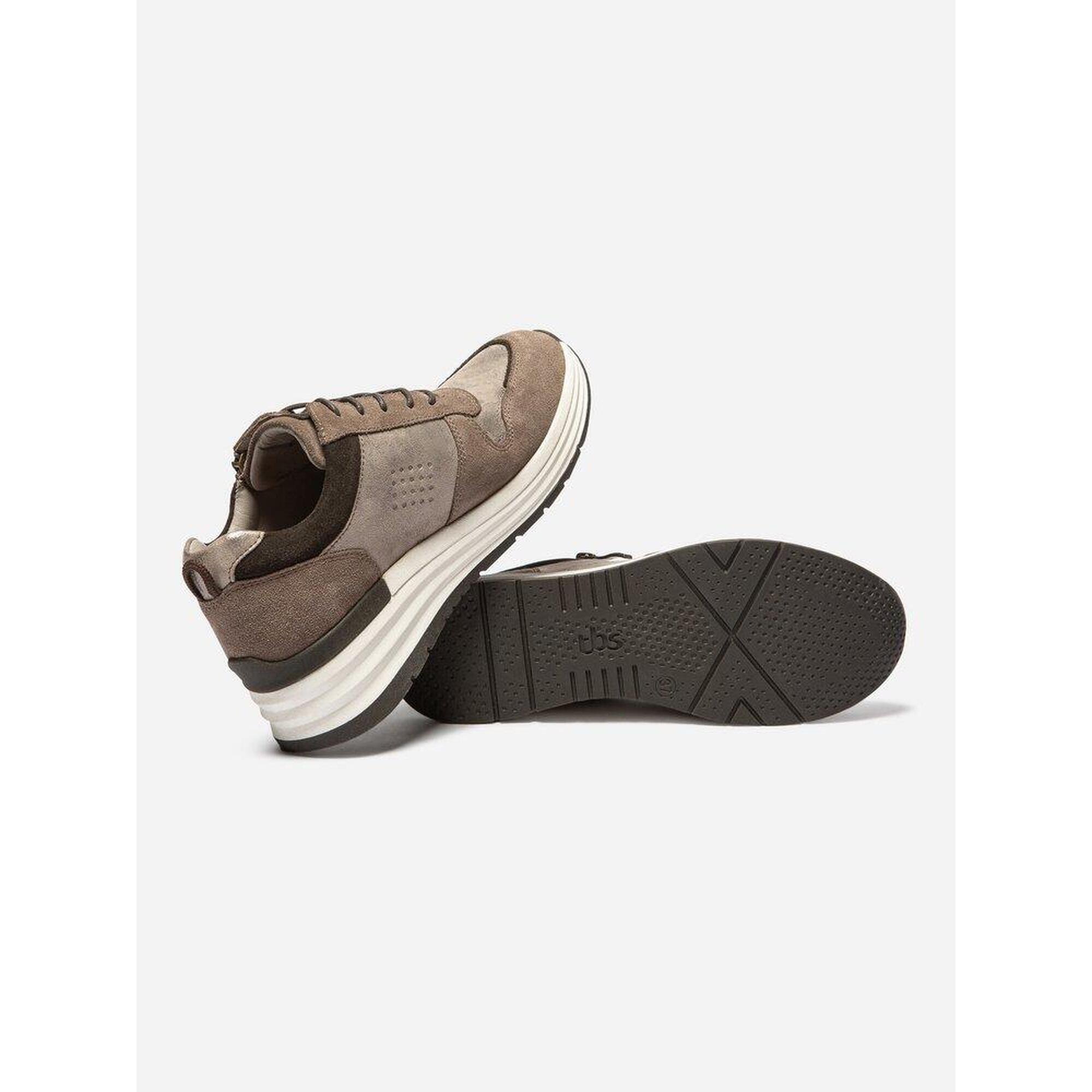 Baskets zippées Femme - TAMIZIP Taupe Metal