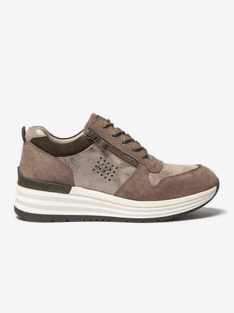 Baskets zippées Femme - TAMIZIP Beige 1/4