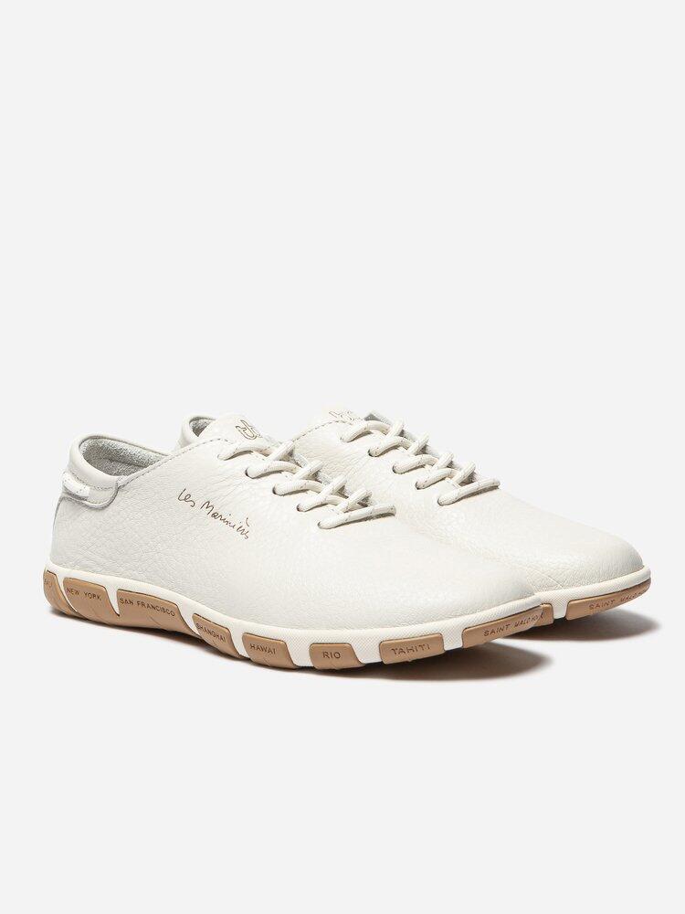 Baskets Femme - JAZARU Blanc/ecru 2/4