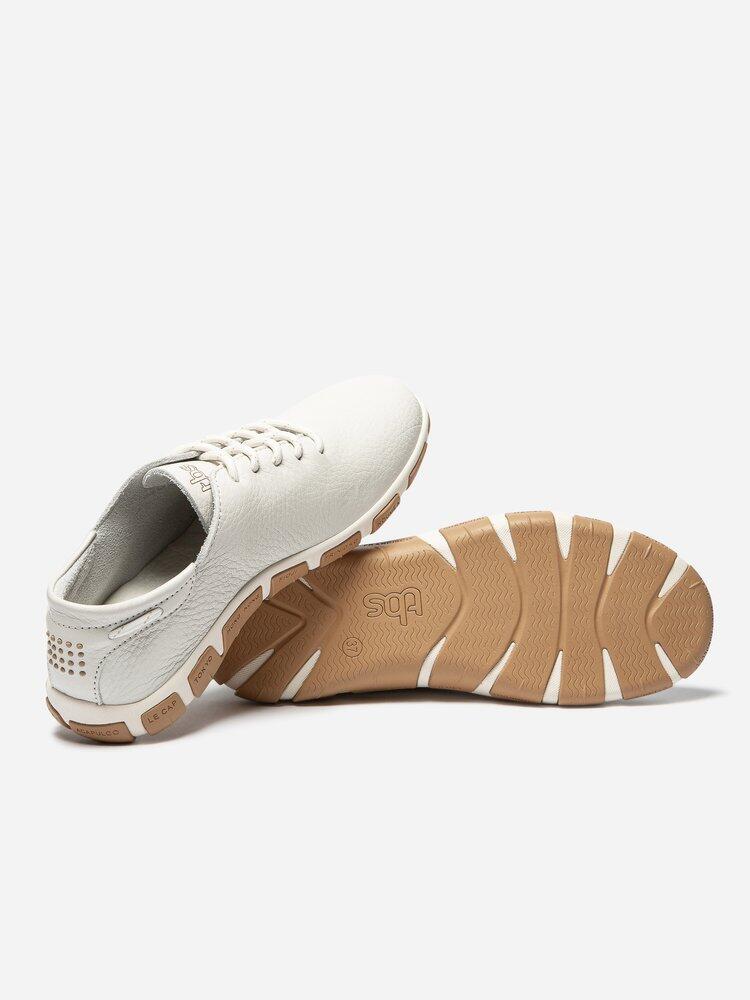 Baskets Femme - JAZARU Blanc/ecru 4/4