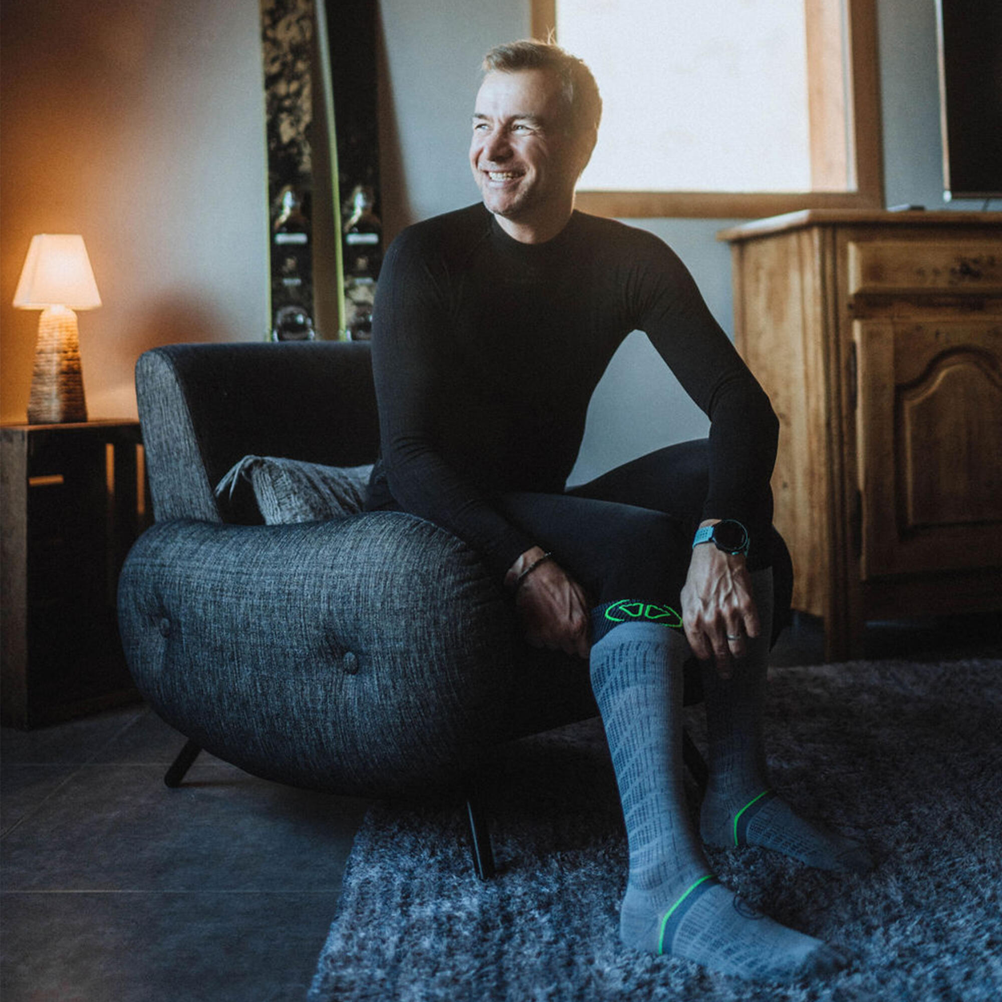 Zeer nauwkeurige high-definition skisokken - Ski Merino Performance 4/7