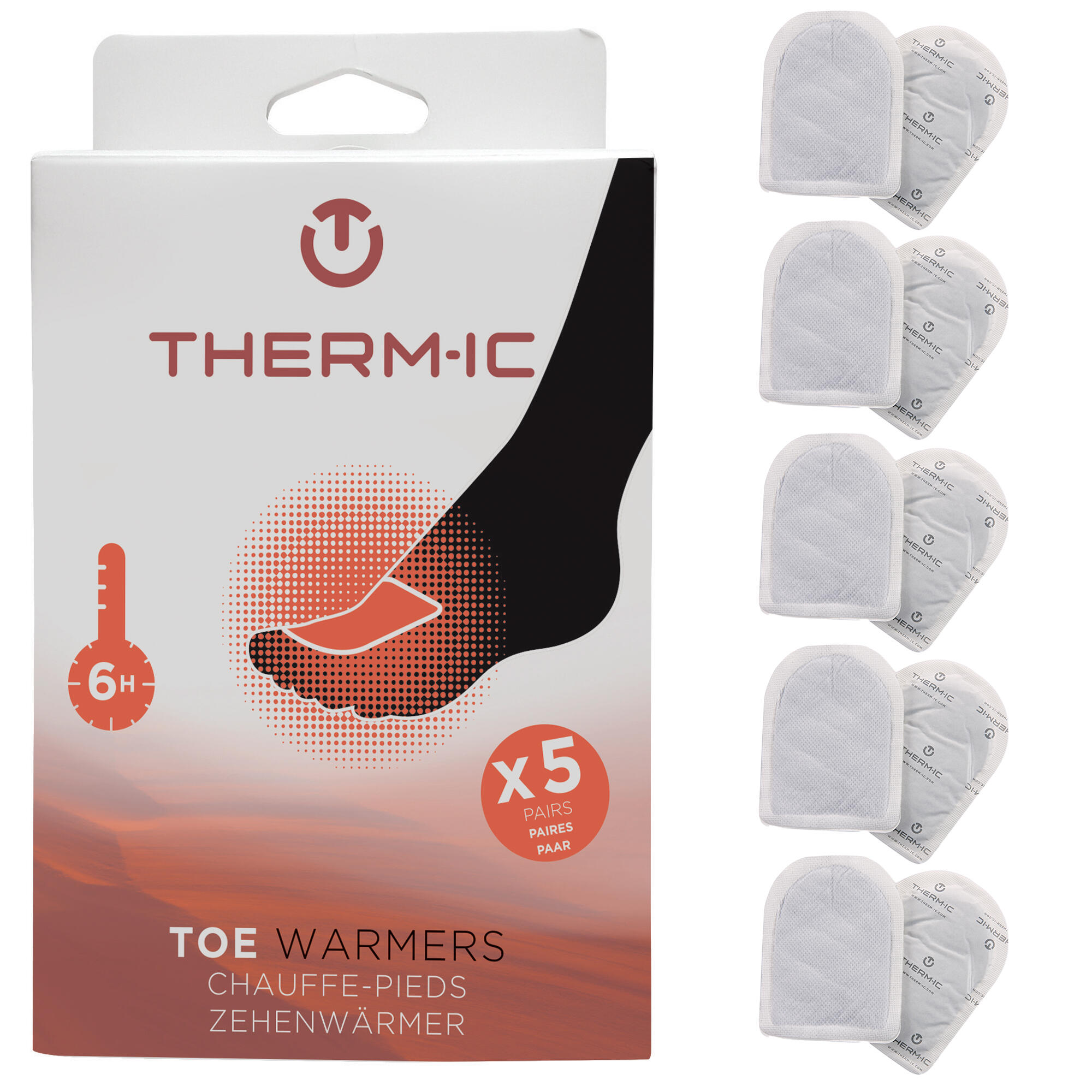 Therm-ic - Boîte De 5 Paires De Chauffe-pieds, Jusqu'à 6 Heures De Chaleur - Toe Warmers - Chaufferette - Blanc - No Size - Decathlon