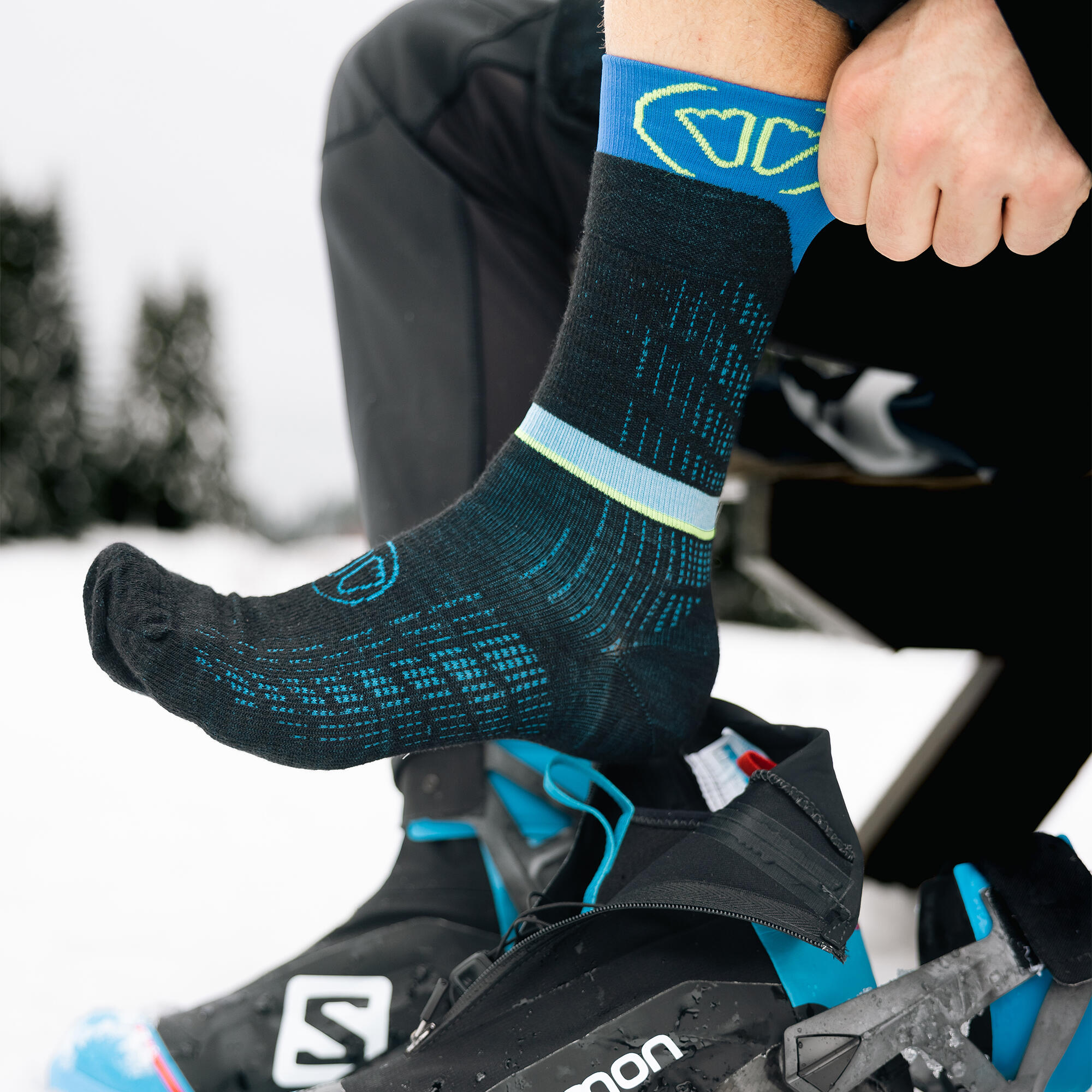 Calza da sci ad alta definizione molto precisa per lo sci nordico - Ski Nordic 4/4