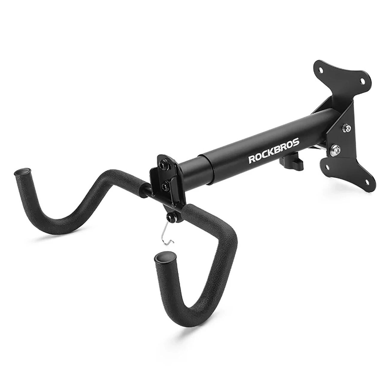 Cârlig biciclete unghi reglabil, strat antiderapant, Negru