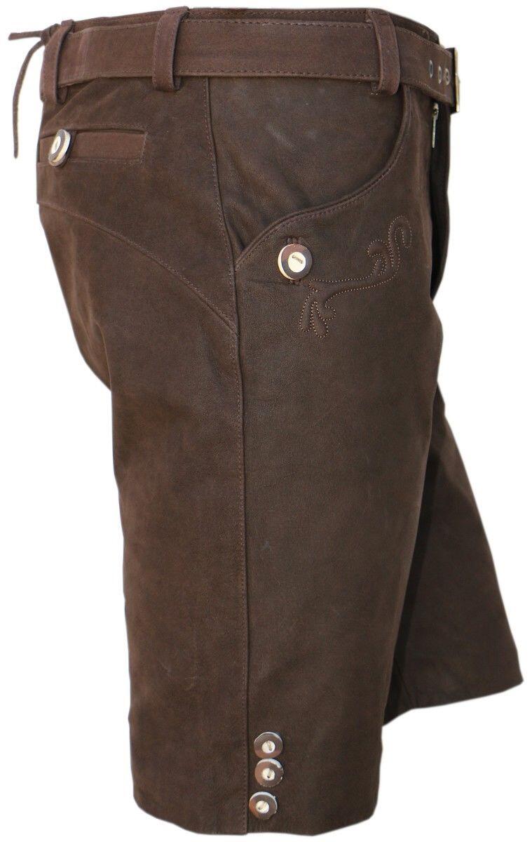 La Chasse® Trachten-Lederhose "Inzell" mit Stickerei und Hosenträger kurz Oefele 3/5