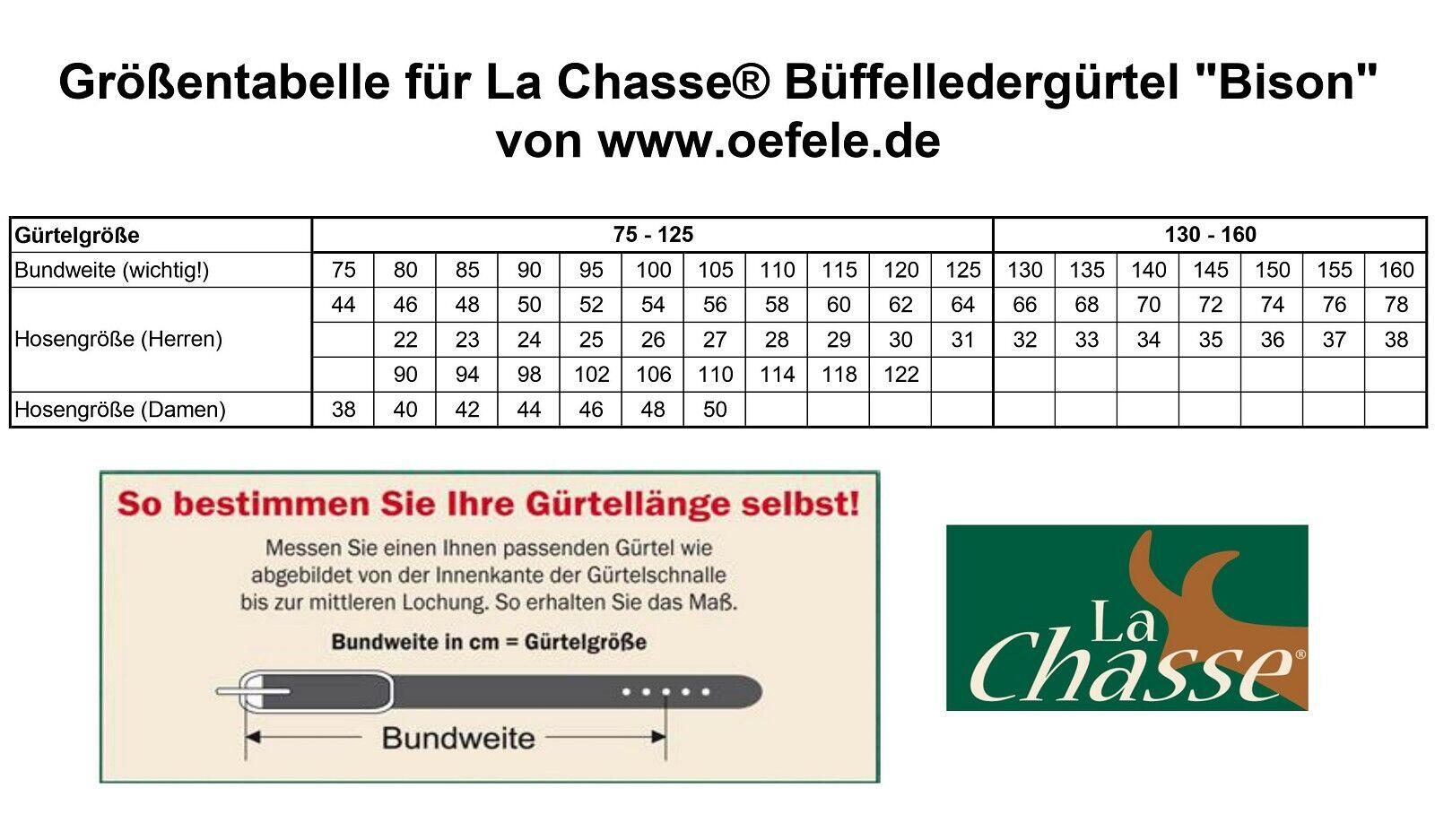 La Chasse® Ledergürtel »Büffelledergürtel "Bison" 6/7