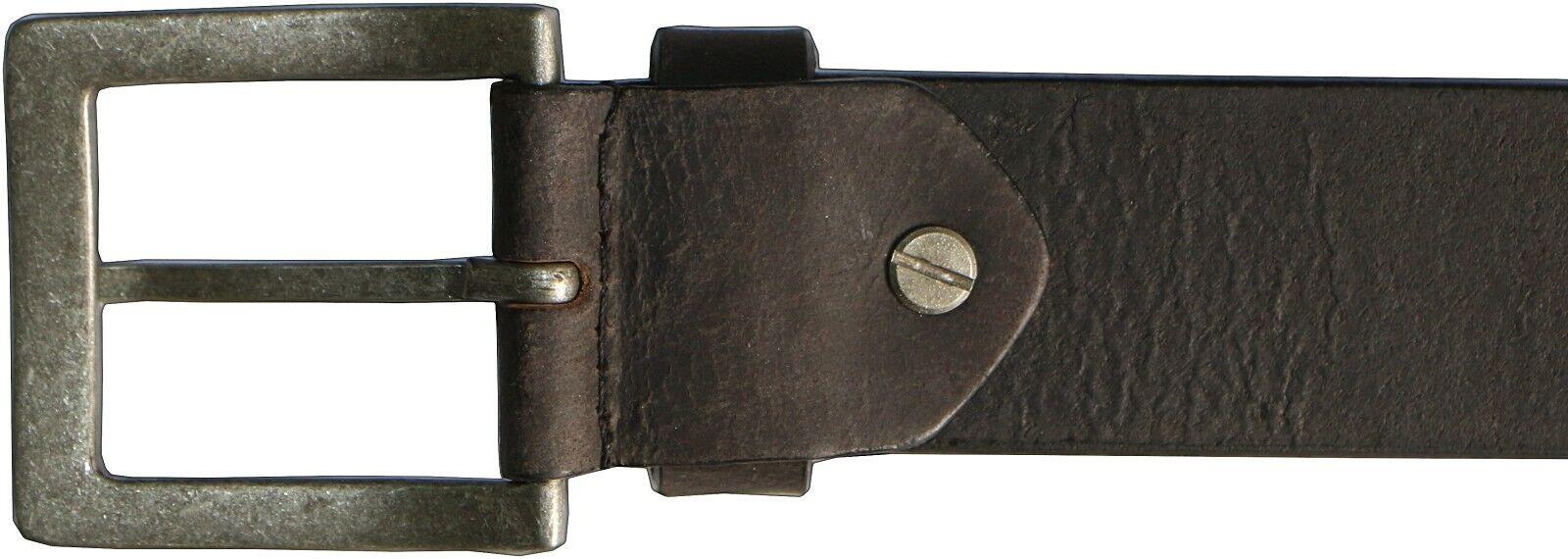 Herren - Jagd - Ledergürtel - Büffelleder, selbst kürzbar - Bison - schwarz 4/7