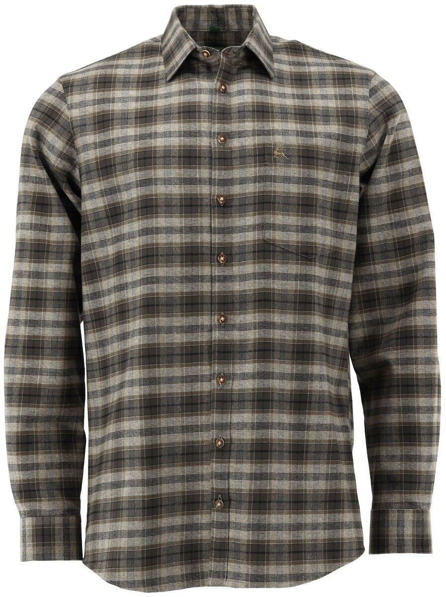 OS Trachten® Herrenhemd aus Flanell Holzfällerhemd Herren Jagdhemd Karohemd NEU 1/1