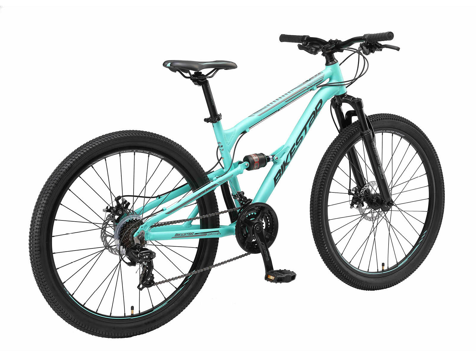 VTT 27.5" aluminium, tout suspendu, 21 vitesses, frein à disque 3/5