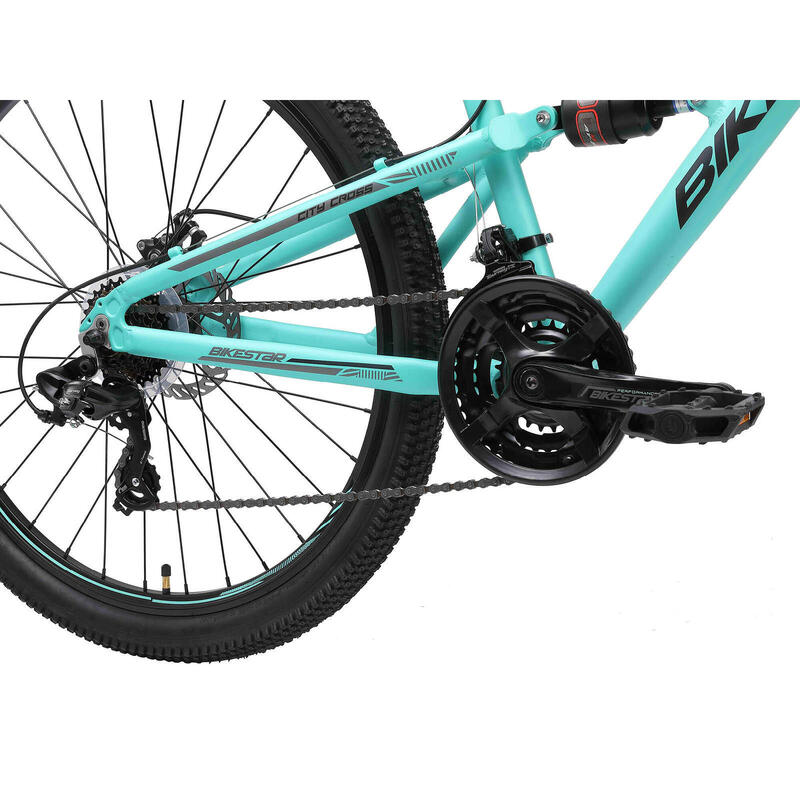 Bicicleta de montaña 27.5" aluminio BIKESTAR cross country menta