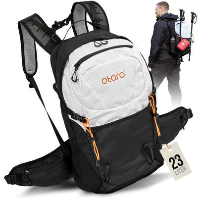 Zaino da trekking con copertura antipioggia - Leggero. unisex | 23L Nero