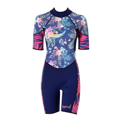F2 Damen Neopren Anzug Kurz Tropical Shorty 2.5 mm XXS Multicolor 2024/25