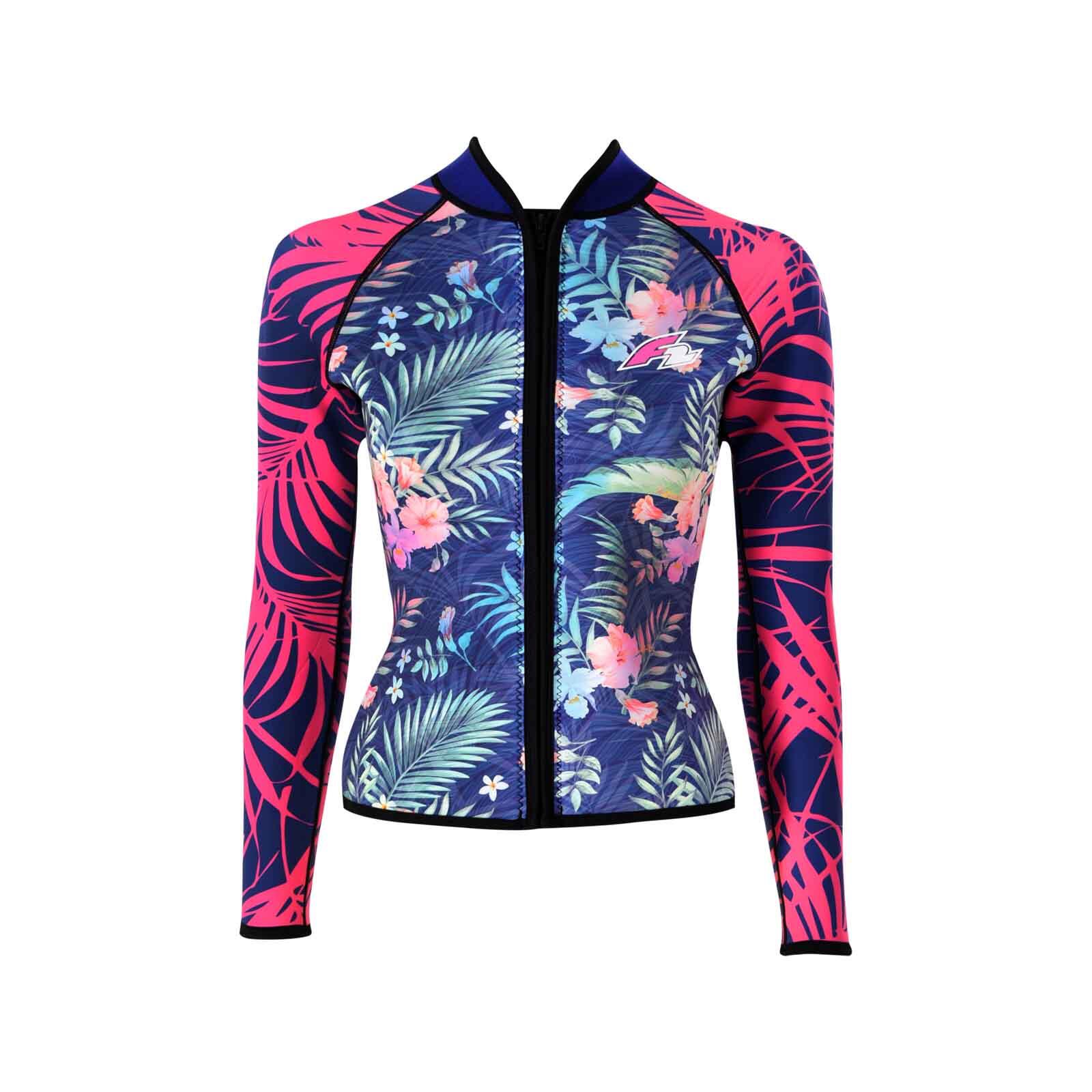 F2 F2 Damen Neopren Oberteil Tropical Jacke Lang 2,5 mm XL Multicolor 2024/25