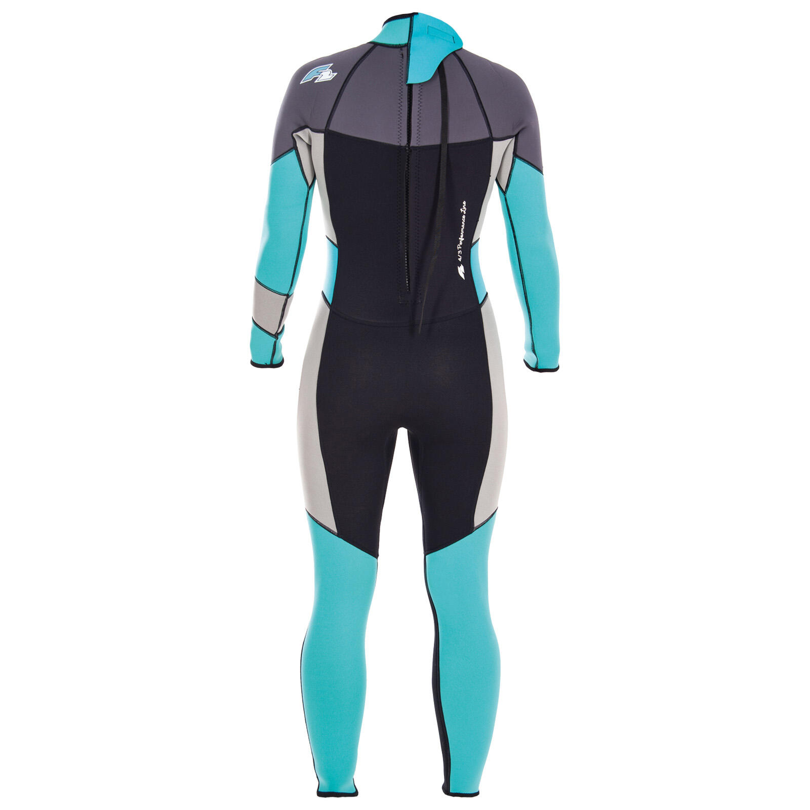 F2 Damen Neopren Anzug Gipsy - Full Suit 4/3 mm XS Türkis 2/2
