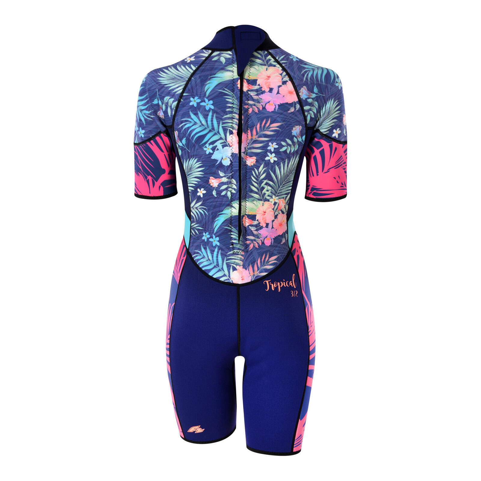 F2 Damen Neopren Anzug Kurz Tropical Shorty 2,5 mm XS Multicolor 2/4