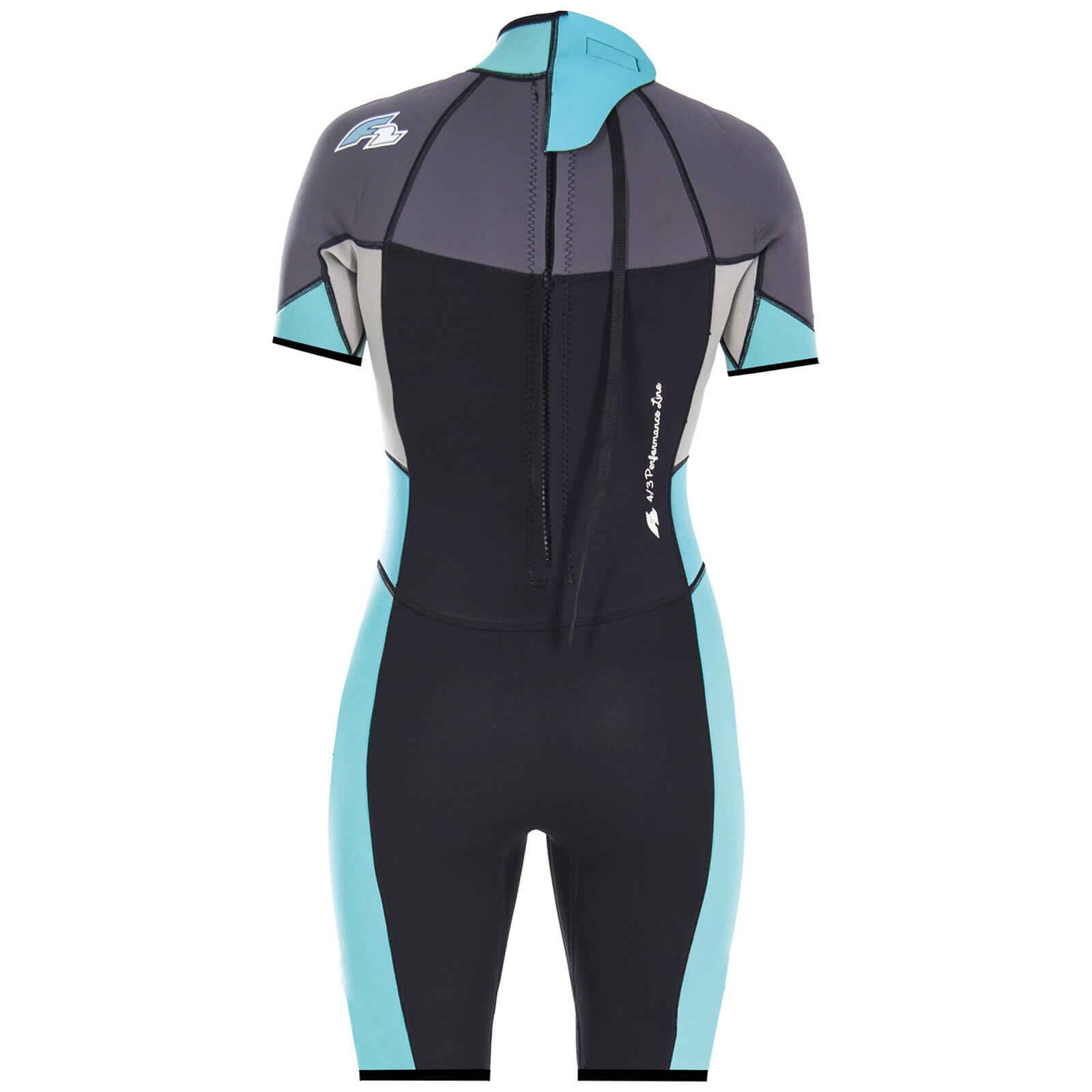 F2 Damen Neopren Anzug Gipsy - Shorty 3/2 mm   L Türkis 2/2