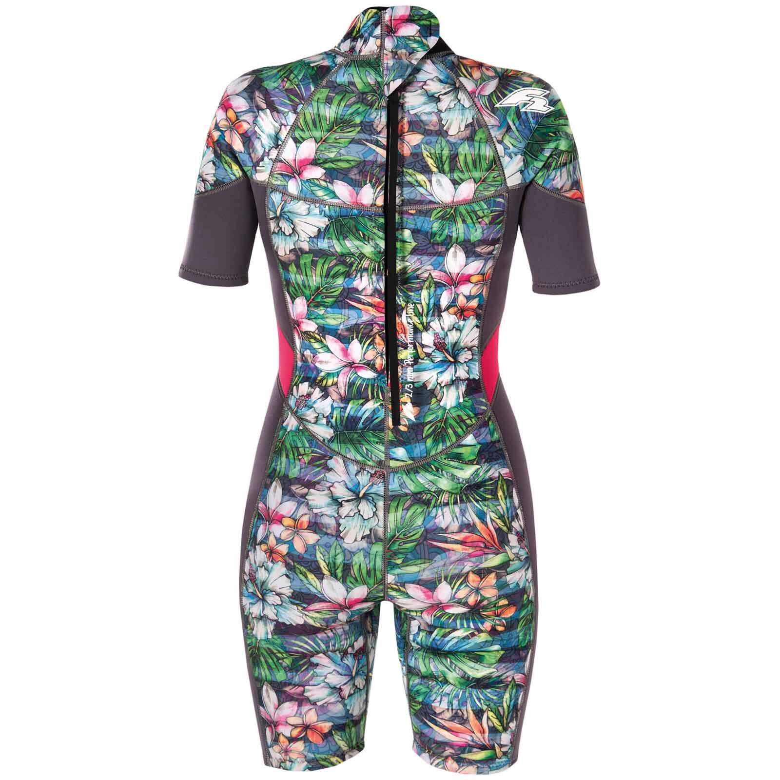 F2 Damen Neopren Anzug Happiness Shorty 3/2 mm XS Multicolor 2/5