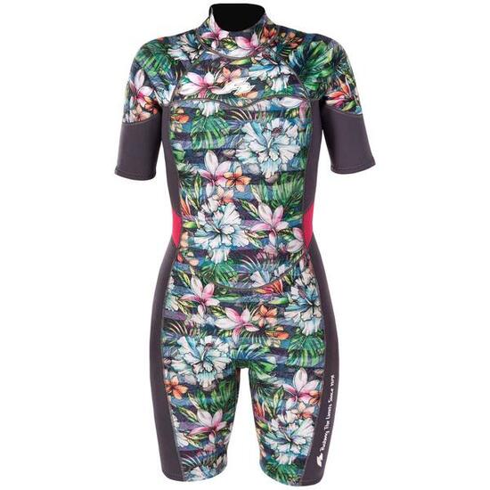 F2 Damen Neopren Anzug Happiness Shorty 3/2 mm S Multicolor 2024/25
