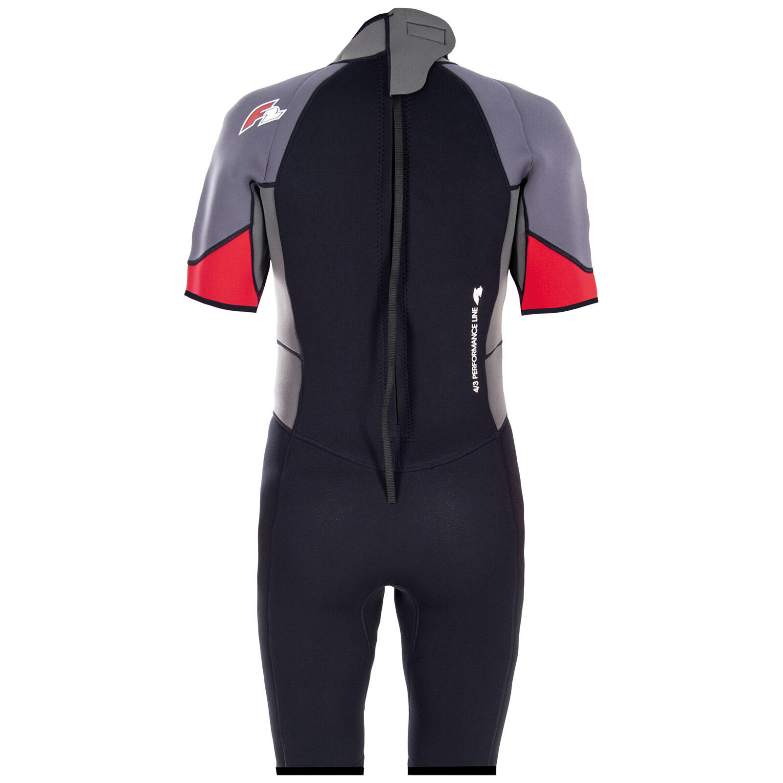 F2 Herren Neopren Anzug Rebel - Shorty 3/2 mm   M Rot 2/2