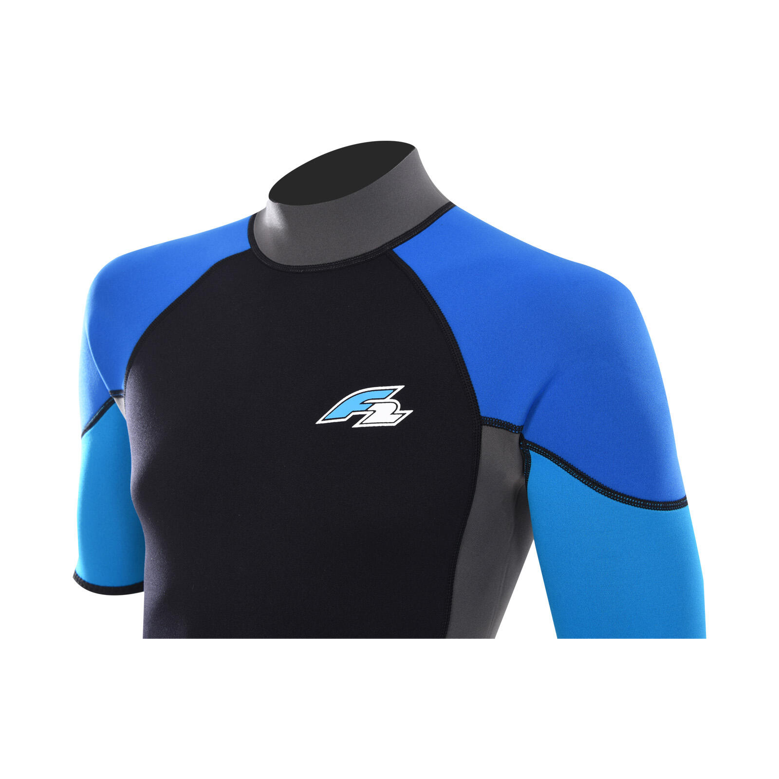 F2 Herren Neopren Anzug Rebel - Shorty 3/2 mm   S Blau 3/3