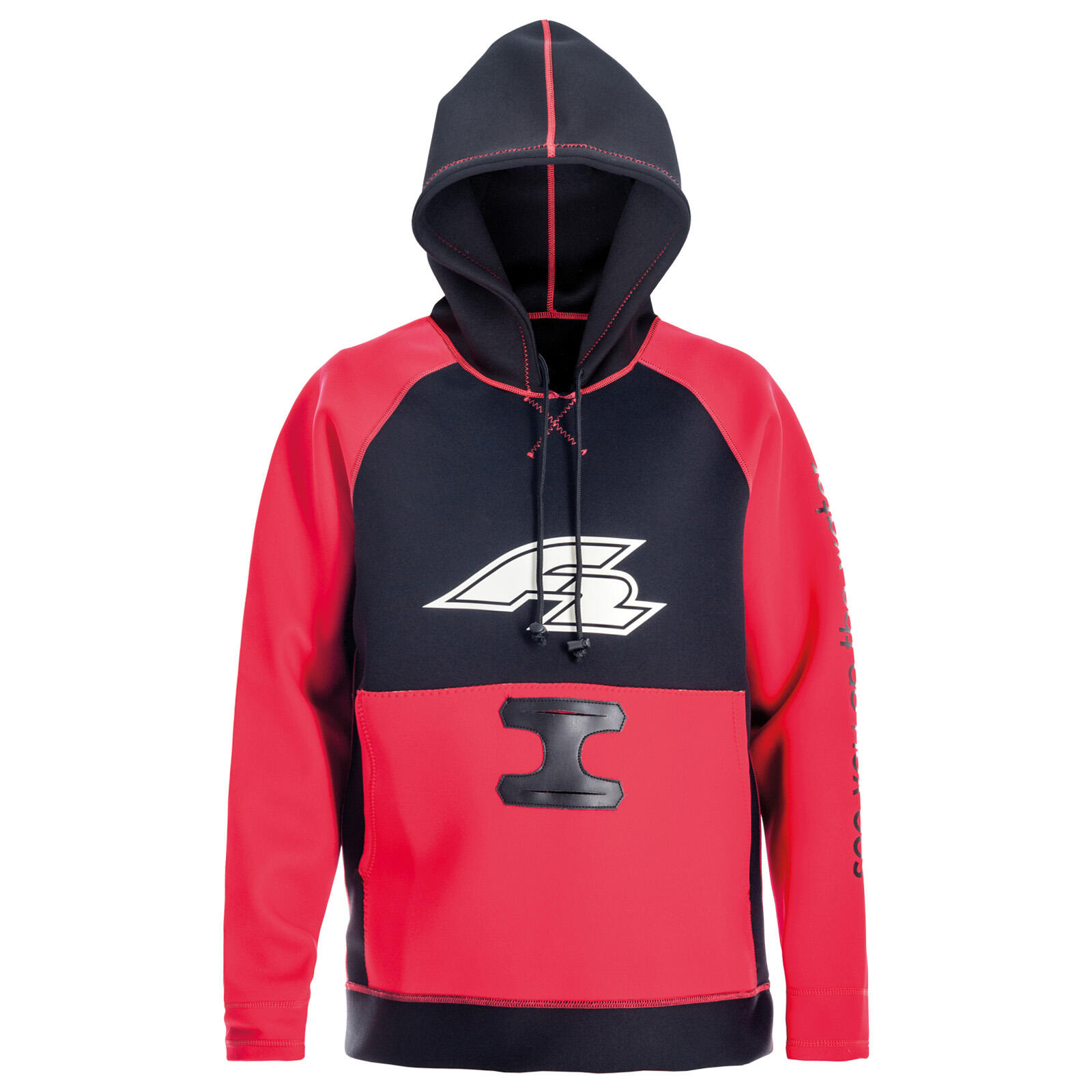 F2 F2   Neopren Oberteil Kite Hoodie 4/3mm XL Rot 2024/25