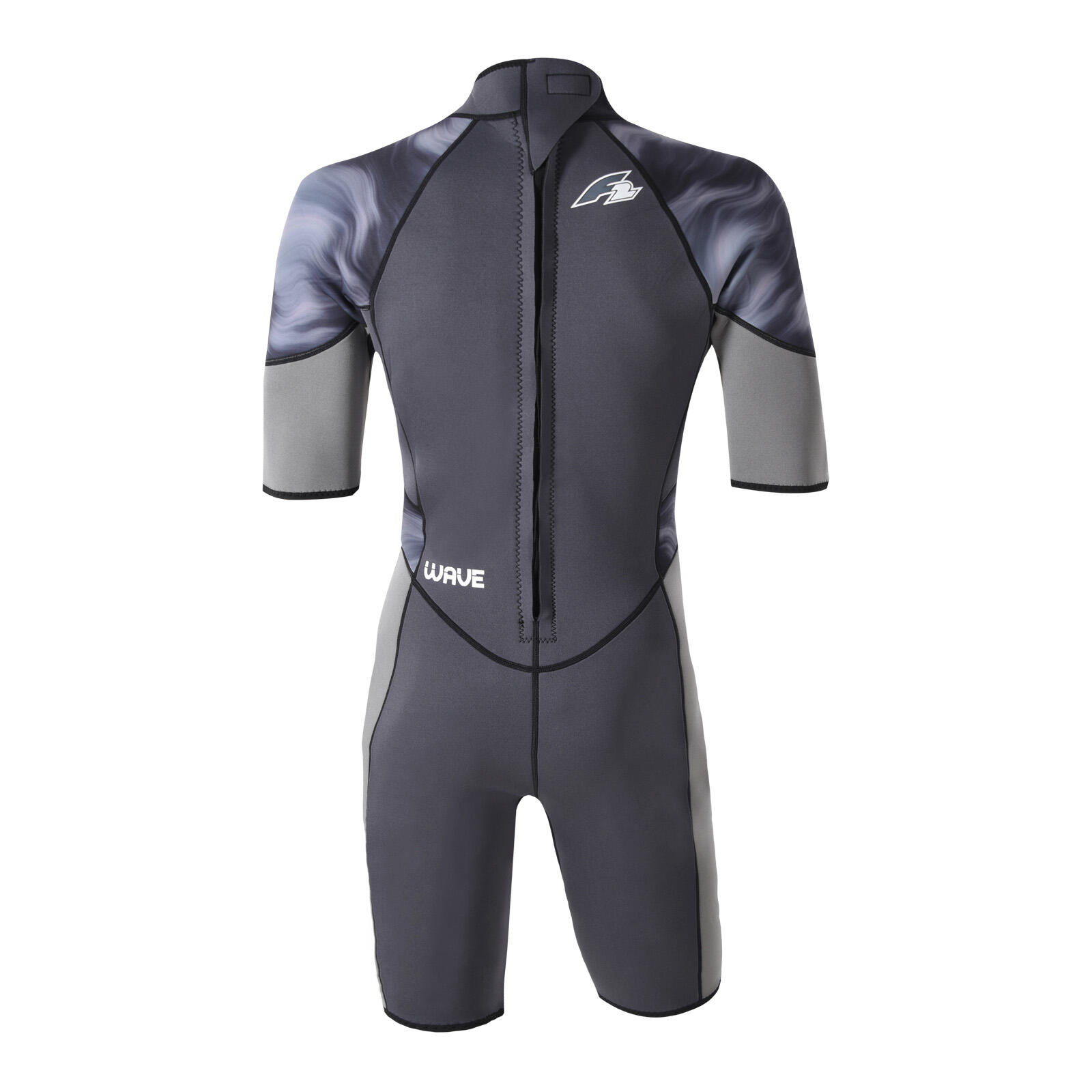 F2 Herren Neopren Anzug Wave Shorty 2,5 mm S Anthrazit 2/2