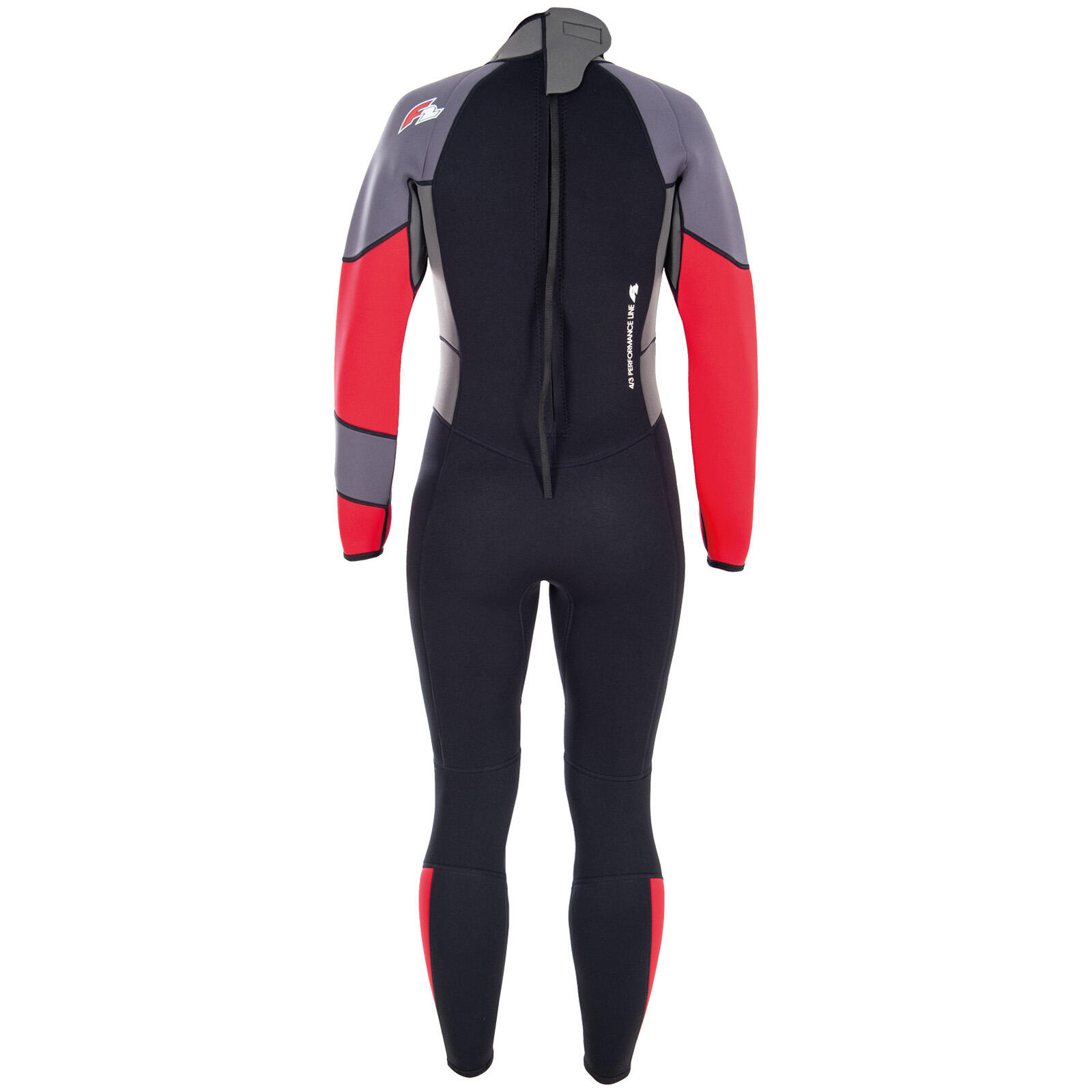 F2 Herren Neopren Anzug Rebel - Full Suit 4/3 mm L Rot 2/2